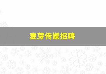 「麦芽传媒招聘」