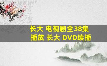 【 长大 电视剧】全38集播放【 长大 】DVD续播