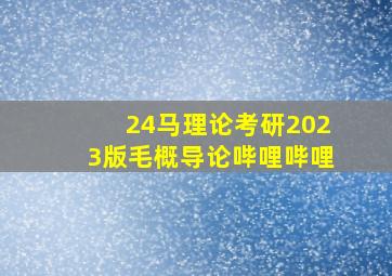 【24马理论考研】2023版《毛概》导论哔哩哔哩