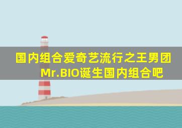 【国内组合】爱奇艺流行之王男团Mr.BIO诞生国内组合吧 