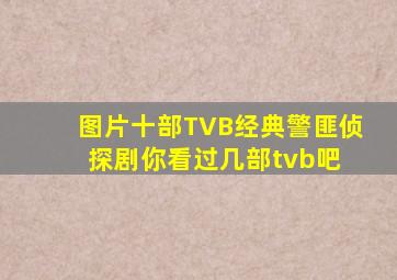 【图片】十部TVB经典警匪侦探剧,你看过几部【tvb吧】 