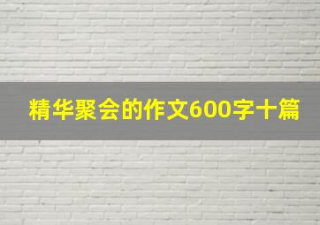 【精华】聚会的作文600字十篇