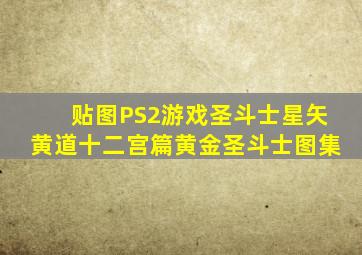 【贴图】PS2游戏《圣斗士星矢黄道十二宫篇》黄金圣斗士图集