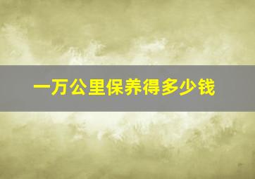 一万公里保养得多少钱