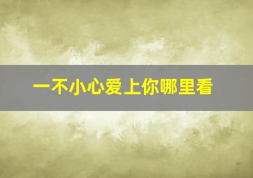 一不小心爱上你哪里看