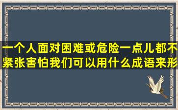 一个人面对困难或危险一点儿都不紧张,害怕,我们可以用什么成语来形容