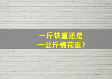 一斤铁重还是一公斤棉花重?