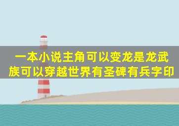 一本小说主角可以变龙是龙武族可以穿越世界有圣碑有兵字印