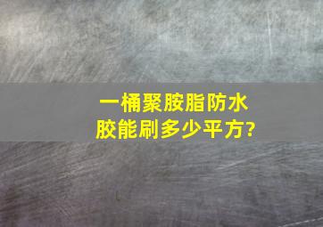 一桶聚胺脂防水胶能刷多少平方?