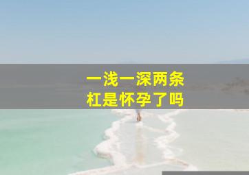 一浅一深两条杠是怀孕了吗