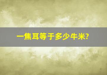 一焦耳等于多少牛米?