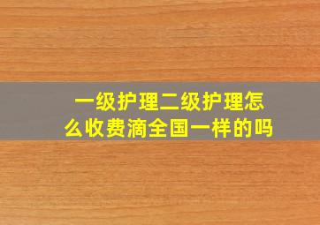 一级护理二级护理怎么收费滴,全国一样的吗