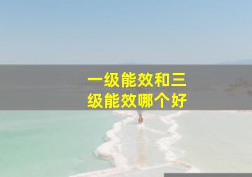 一级能效和三级能效哪个好