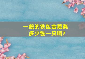 一般的铁包金藏獒 多少钱一只啊?