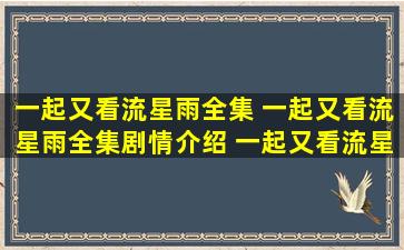 一起又看流星雨全集 一起又看流星雨全集剧情介绍 一起又看流星雨(...