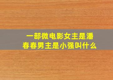 一部微电影女主是潘春春男主是小强叫什么