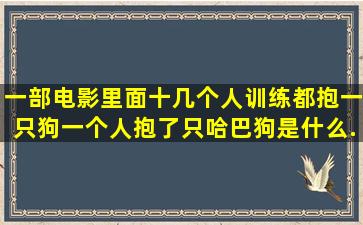 一部电影里面十几个人训练,都抱一只狗,一个人抱了只哈巴狗。是什么...