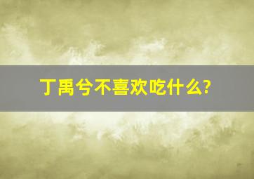 丁禹兮不喜欢吃什么?