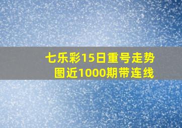 七乐彩15日重号走势图近1000期带连线