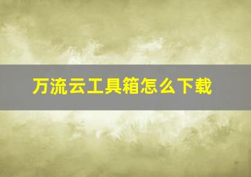 万流云工具箱怎么下载