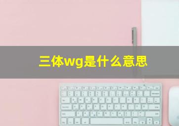 三体wg是什么意思