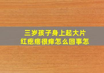 三岁孩子身上起大片红疙瘩很痒,怎么回事怎