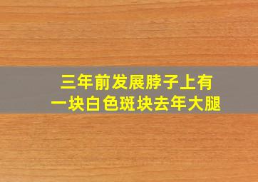 三年前发展脖子上有一块白色斑块,去年大腿