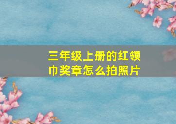 三年级上册的红领巾奖章怎么拍照片