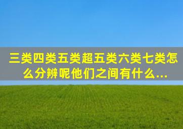 三类、四类、五类、超五类、六类、七类怎么分辨呢,他们之间有什么...