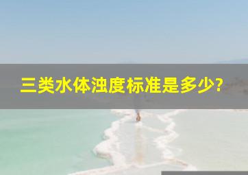 三类水体浊度标准是多少?