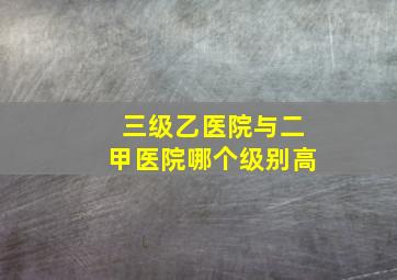 三级乙医院与二甲医院哪个级别高