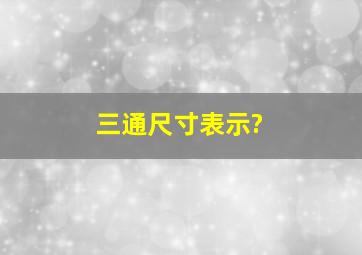 三通尺寸表示?