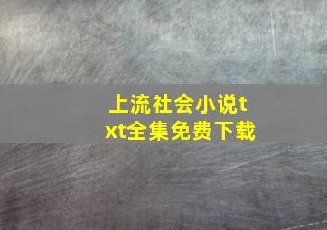 上流社会小说txt全集免费下载