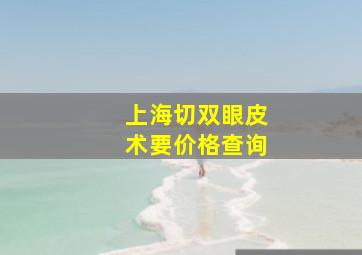 上海切双眼皮术要价格查询