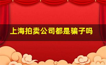 上海拍卖公司都是骗子吗