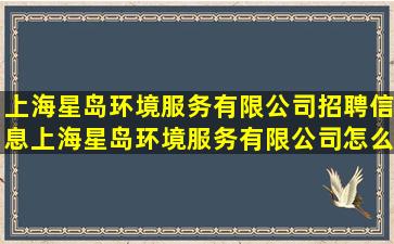 上海星岛环境服务有限公司招聘信息,上海星岛环境服务有限公司怎么样?