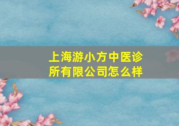 上海游小方中医诊所有限公司怎么样