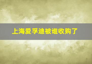 上海爱孚迪被谁收购了