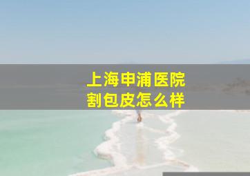 上海申浦医院割包皮怎么样