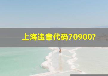 上海违章代码70900?