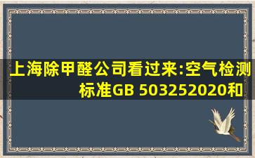 上海除甲醛公司看过来:空气检测标准GB 503252020和GB/T ...