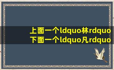 上面一个“林”,下面一个“凡”,读什么,怎么讲?