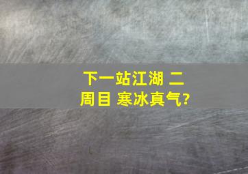 下一站江湖 二周目 寒冰真气?