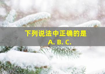 下列说法中正确的是( ) A. B. C. 