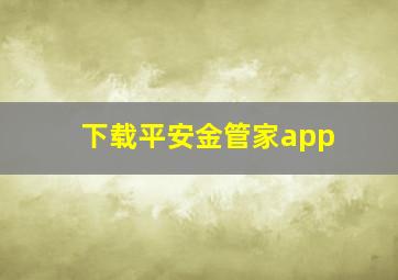 下载平安金管家app