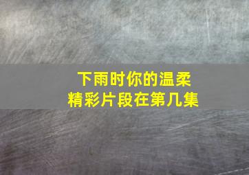 下雨时你的温柔精彩片段在第几集