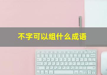 不字可以组什么成语