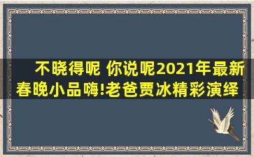 不晓得呢 你说呢2021年最新春晚小品《嗨!老爸》贾冰精彩演绎 