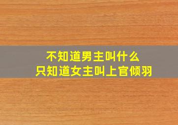 不知道男主叫什么 只知道女主叫上官倾羽