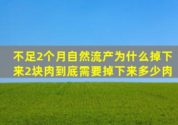 不足2个月自然流产为什么掉下来2块肉到底需要掉下来多少肉(